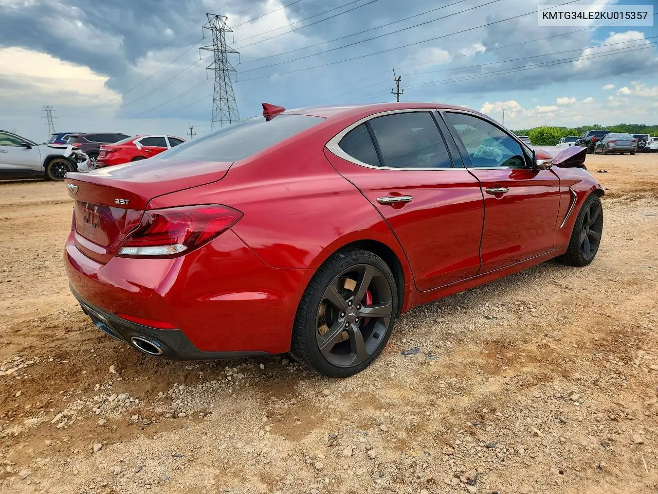 2019 Genesis G70 3.3T Dynamic Edition VIN: KMTG34LE2KU015357 Lot: 60310746