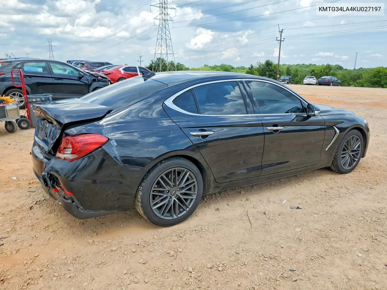 2019 Genesis G70 Elite VIN: KMTG34LA4KU027197 Lot: 60488716