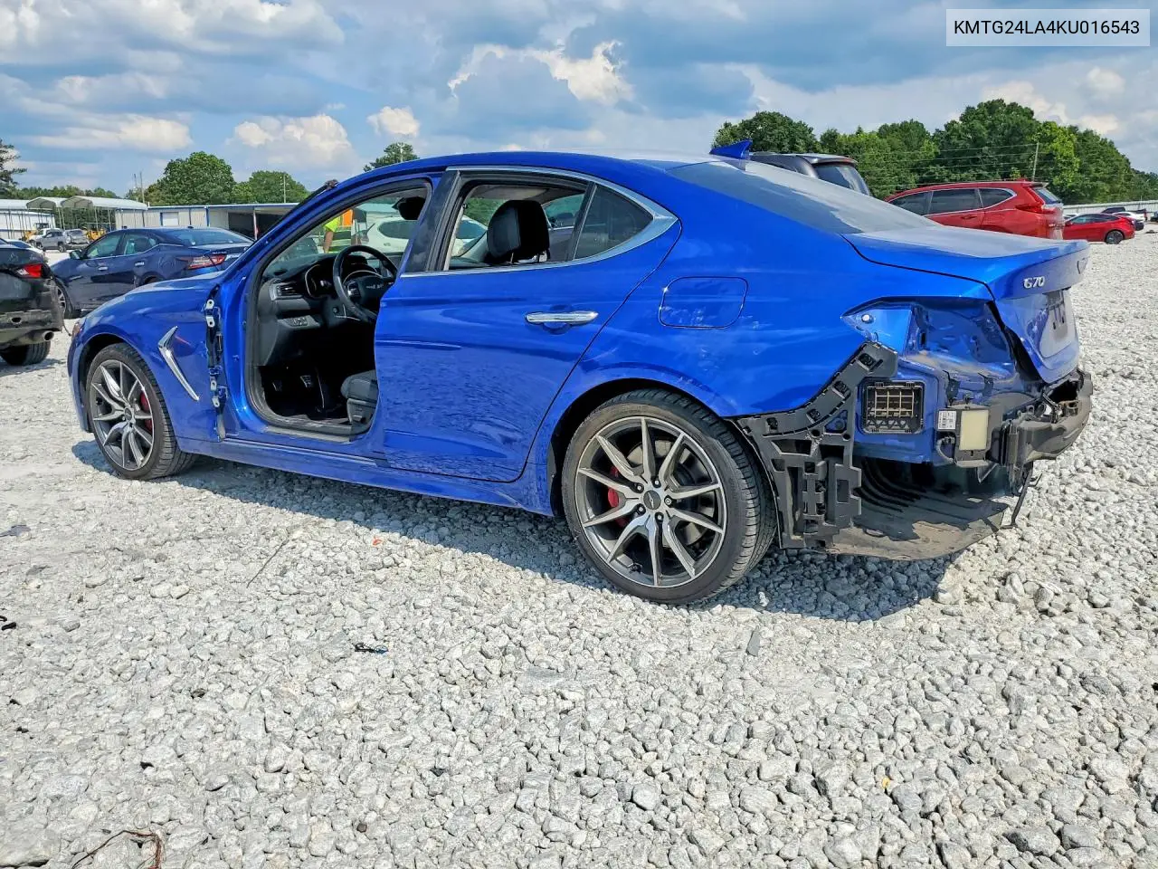 2019 Genesis G70 Sport VIN: KMTG24LA4KU016543 Lot: 60509466