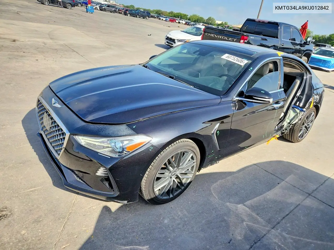 2019 Genesis G70 Elite VIN: KMTG34LA9KU012842 Lot: 60752606