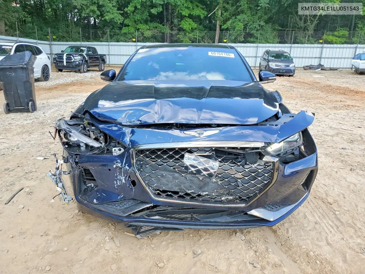 2020 Genesis G70 3.3T VIN: KMTG34LE1LU051543 Lot: 60164186