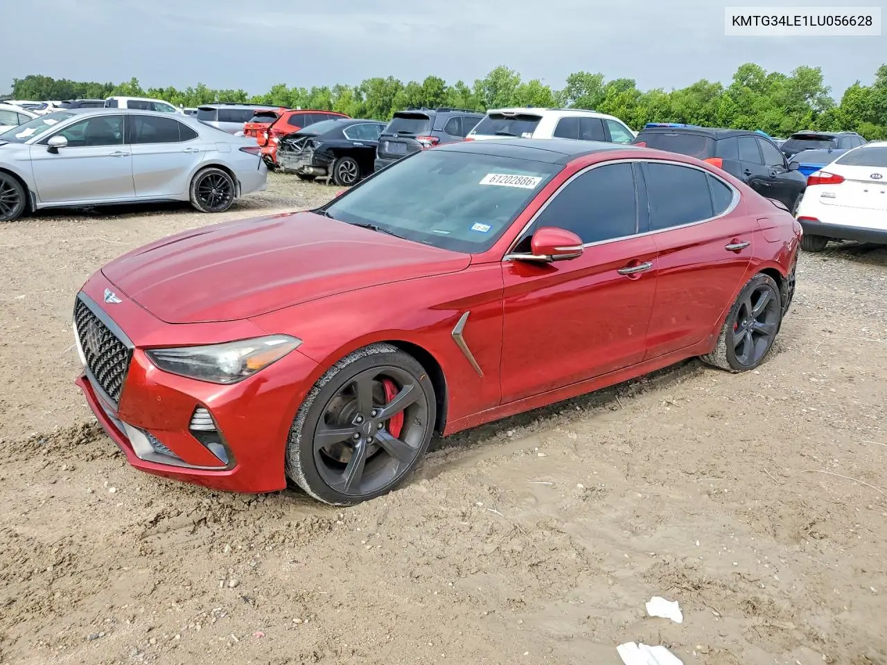 2020 Genesis G70 3.3T VIN: KMTG34LE1LU056628 Lot: 61202886