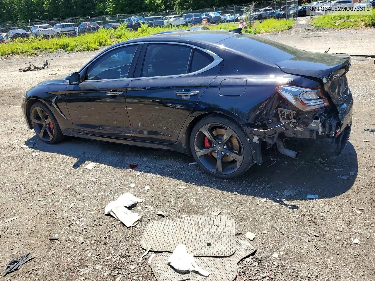2021 Genesis G70 3.3T VIN: KMTG34LE2MU073312 Lot: 56649026