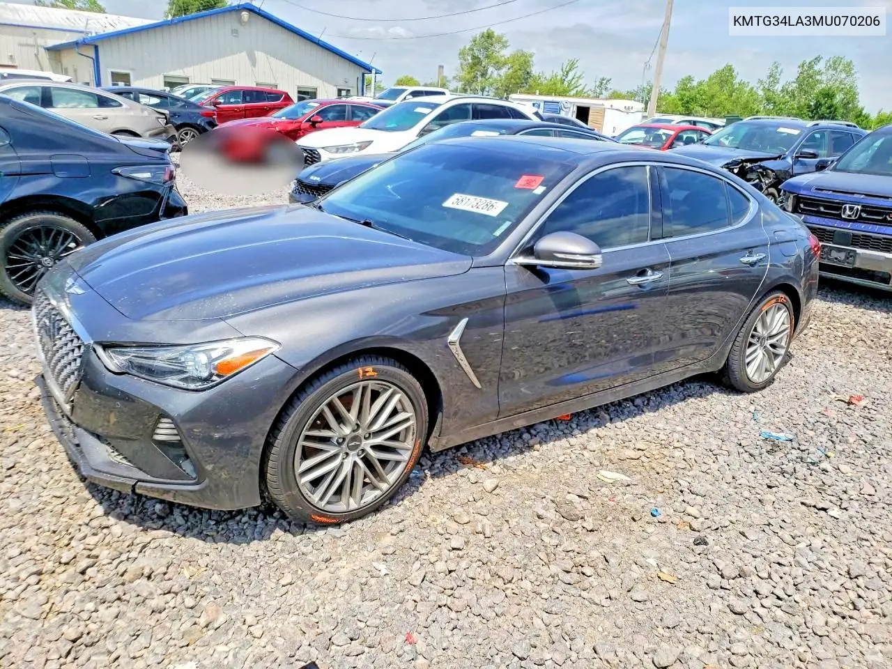 2021 Genesis G70 Elite VIN: KMTG34LA3MU070206 Lot: 58173286