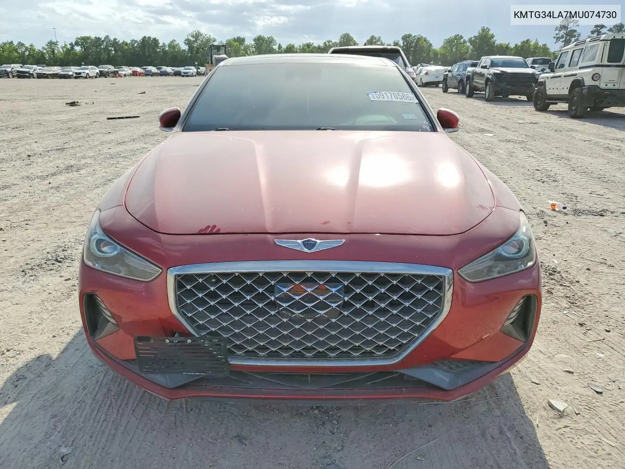 2021 Genesis G70 Elite VIN: KMTG34LA7MU074730 Lot: 59170586