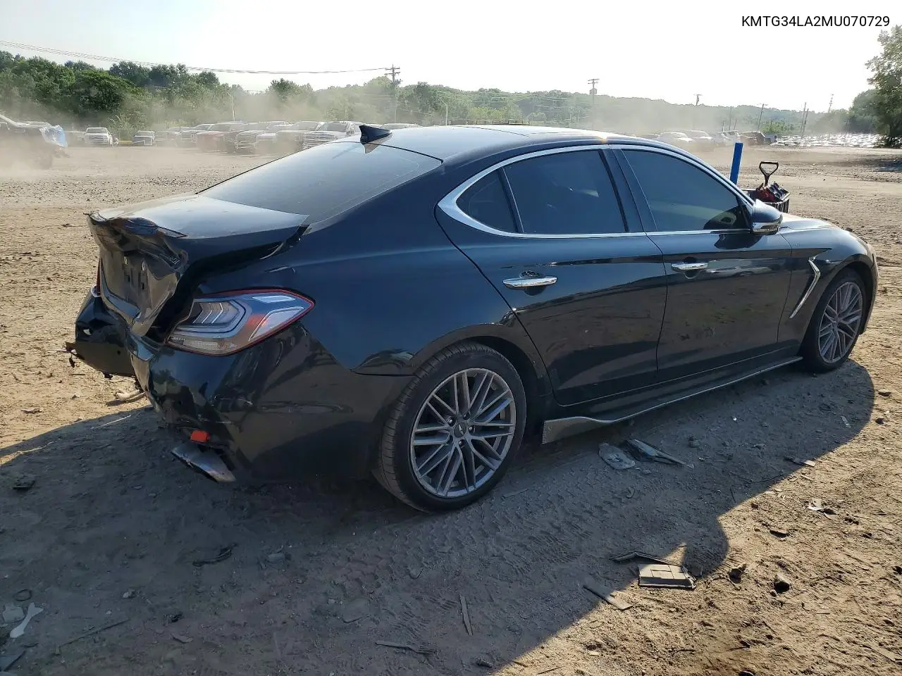 2021 Genesis G70 Elite VIN: KMTG34LA2MU070729 Lot: 59308296