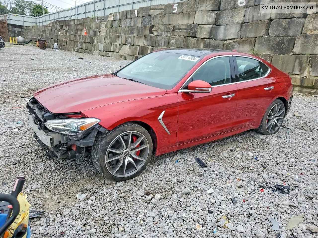 2021 Genesis G70 3.3T VIN: KMTG74LEXMU074261 Lot: 60115086