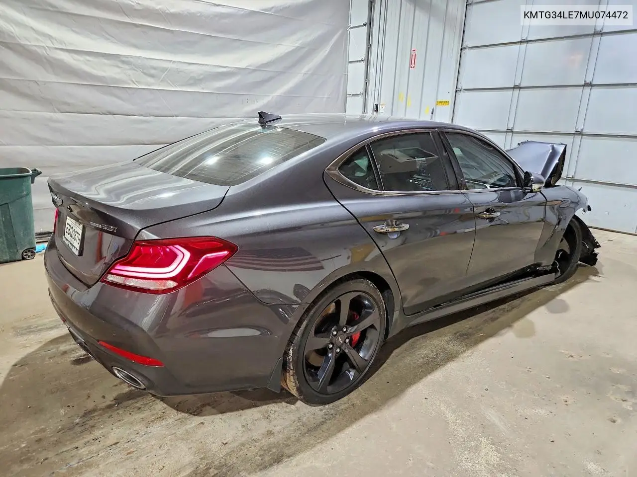 2021 Genesis G70 3.3T VIN: KMTG34LE7MU074472 Lot: 60382266