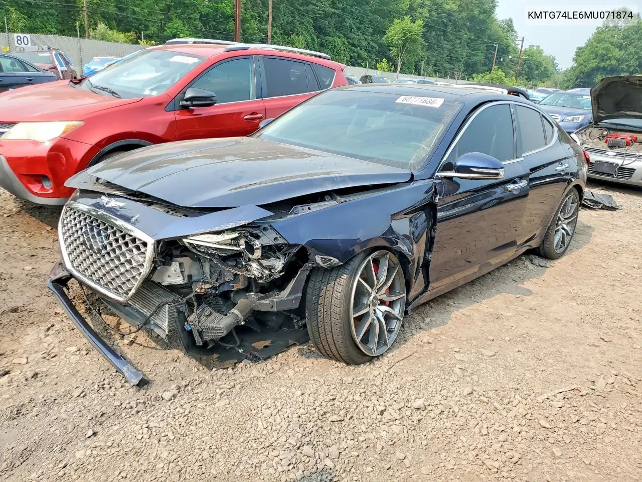 2021 Genesis G70 3.3T VIN: KMTG74LE6MU071874 Lot: 60771686
