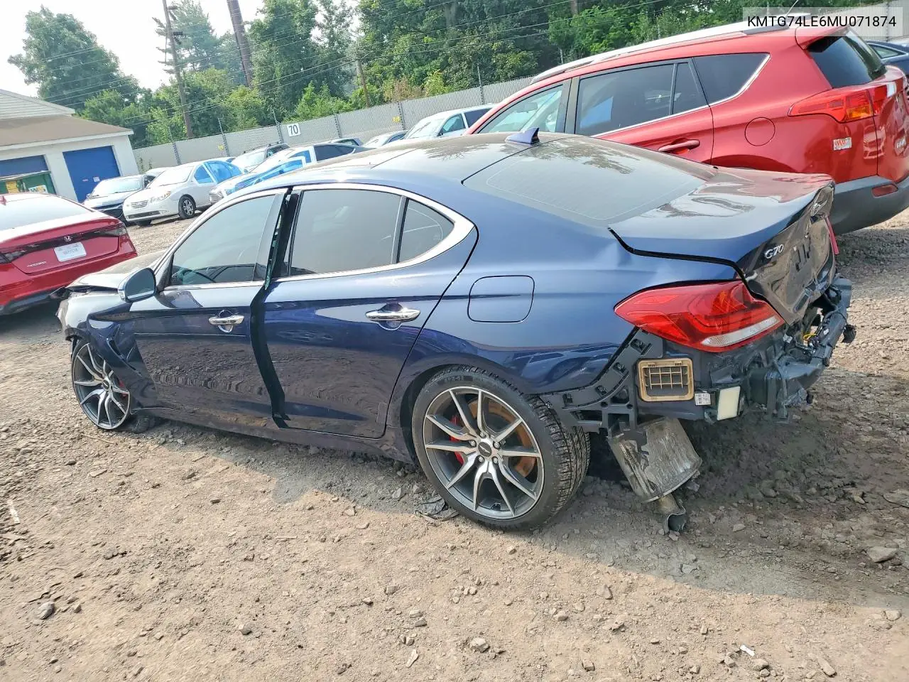 2021 Genesis G70 3.3T VIN: KMTG74LE6MU071874 Lot: 60771686