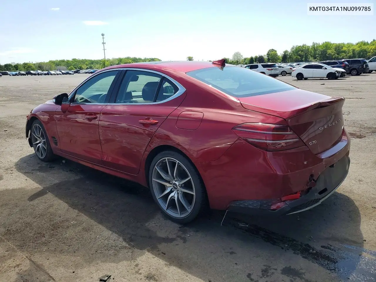 2022 Genesis G70 2.0T VIN: KMTG34TA1NU099785 Lot: 52561976