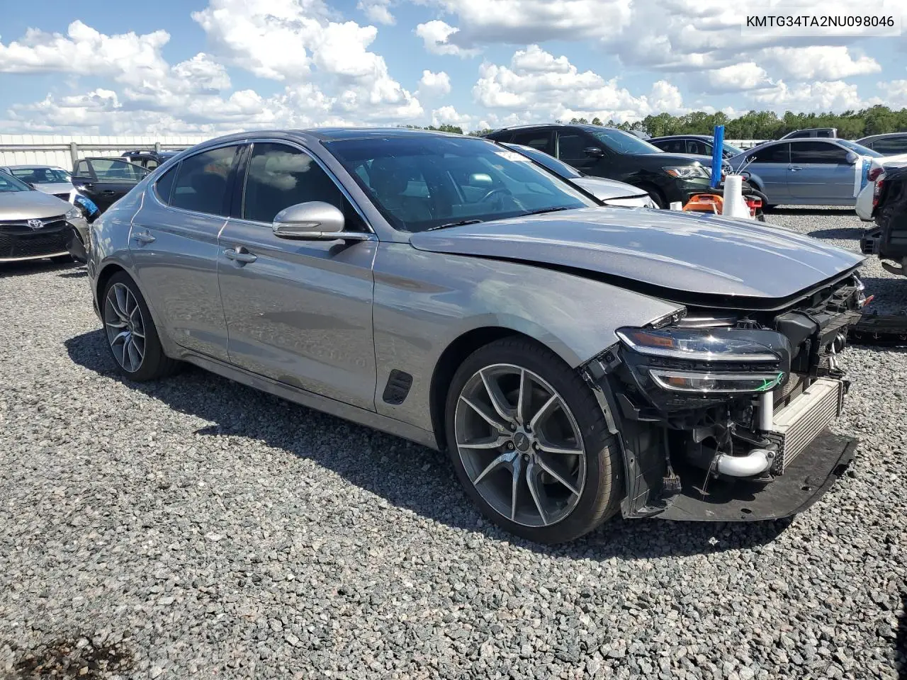 2022 Genesis G70 2.0T VIN: KMTG34TA2NU098046 Lot: 54061576
