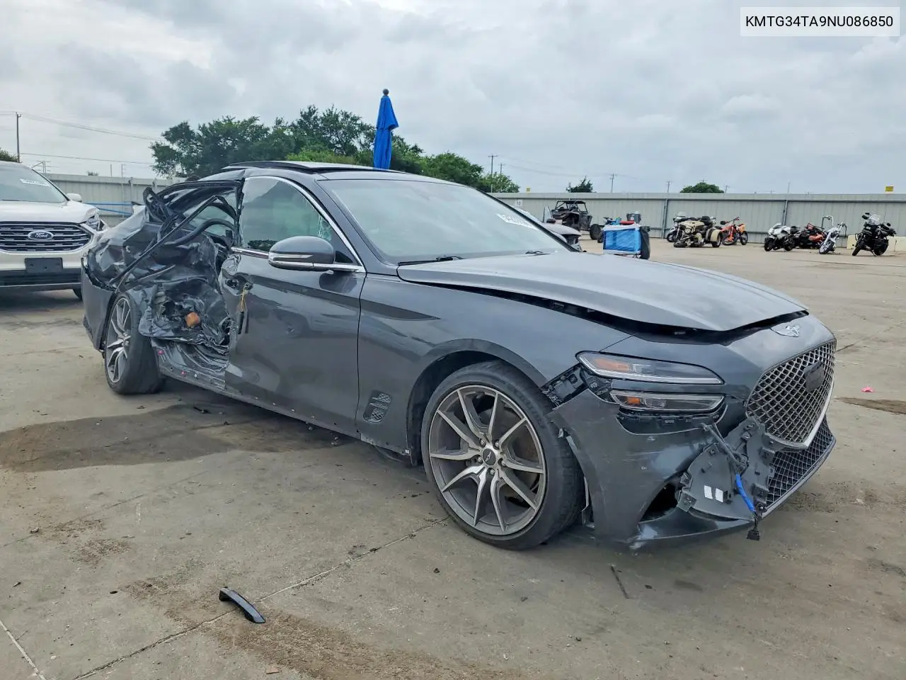 2022 Genesis G70 2.0T VIN: KMTG34TA9NU086850 Lot: 54209696