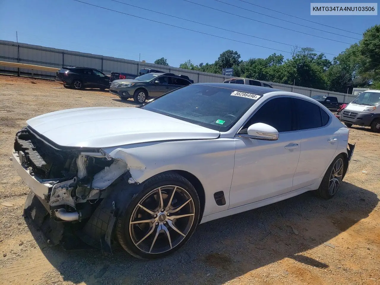 2022 Genesis G70 2.0T VIN: KMTG34TA4NU103506 Lot: 56286496