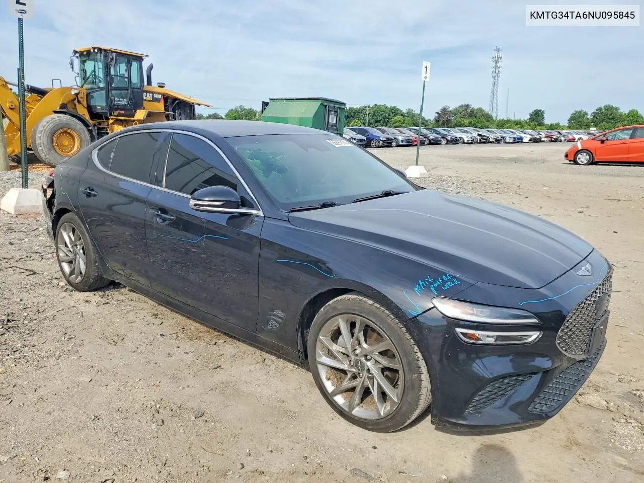 2022 Genesis G70 2.0T VIN: KMTG34TA6NU095845 Lot: 56297276