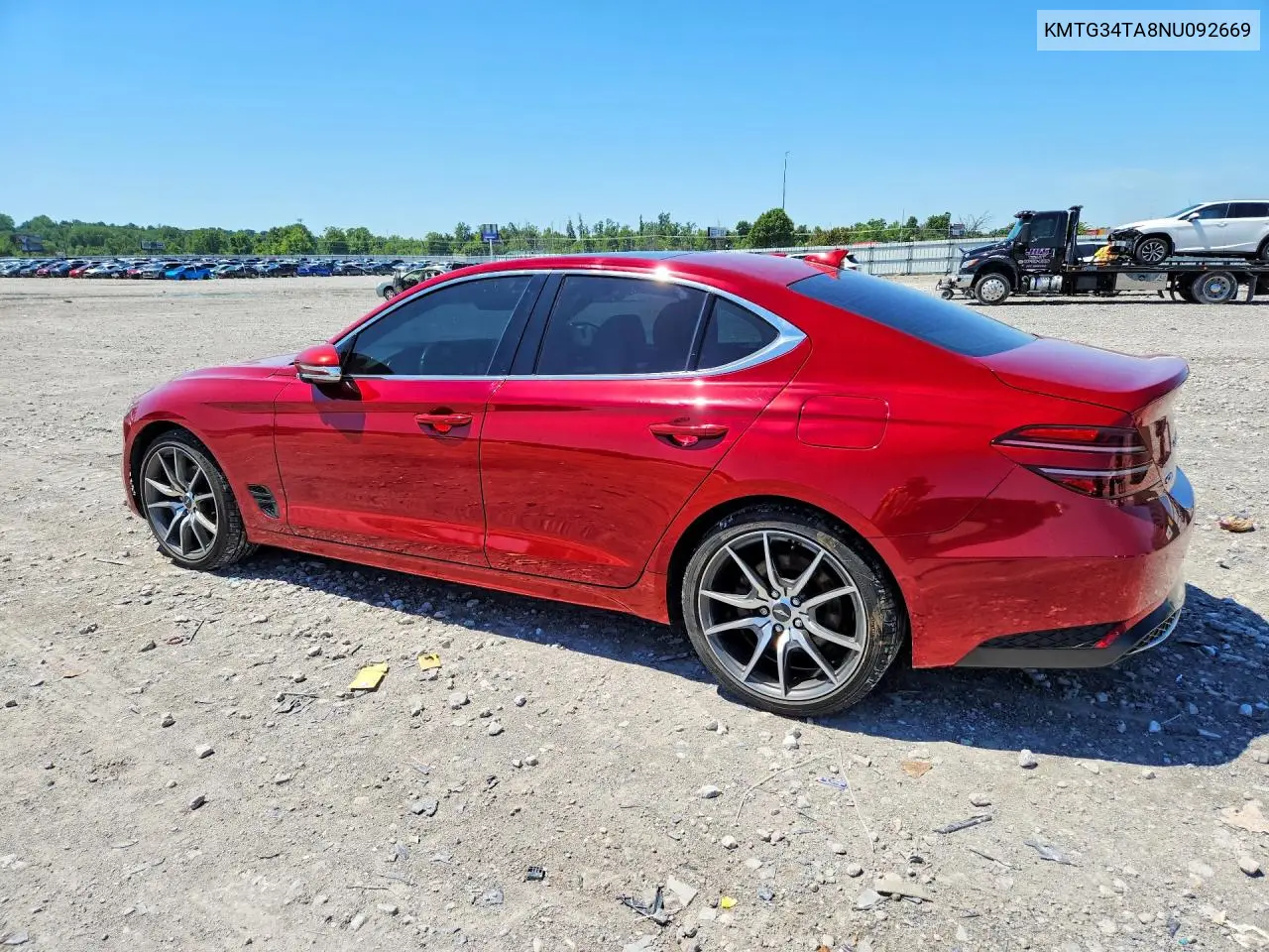 2022 Genesis G70 2.0T VIN: KMTG34TA8NU092669 Lot: 58297946