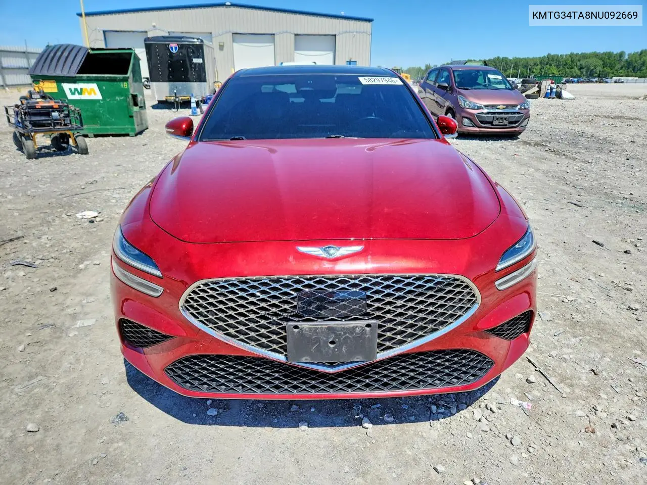2022 Genesis G70 2.0T VIN: KMTG34TA8NU092669 Lot: 58297946