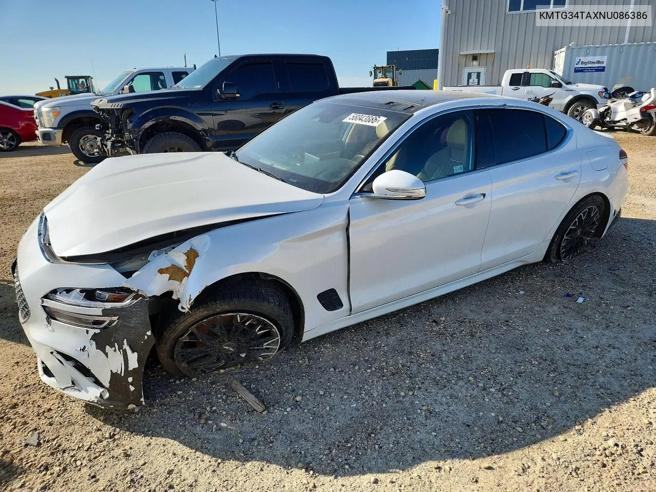 2022 Genesis G70 2.0T VIN: KMTG34TAXNU086386 Lot: 58843886
