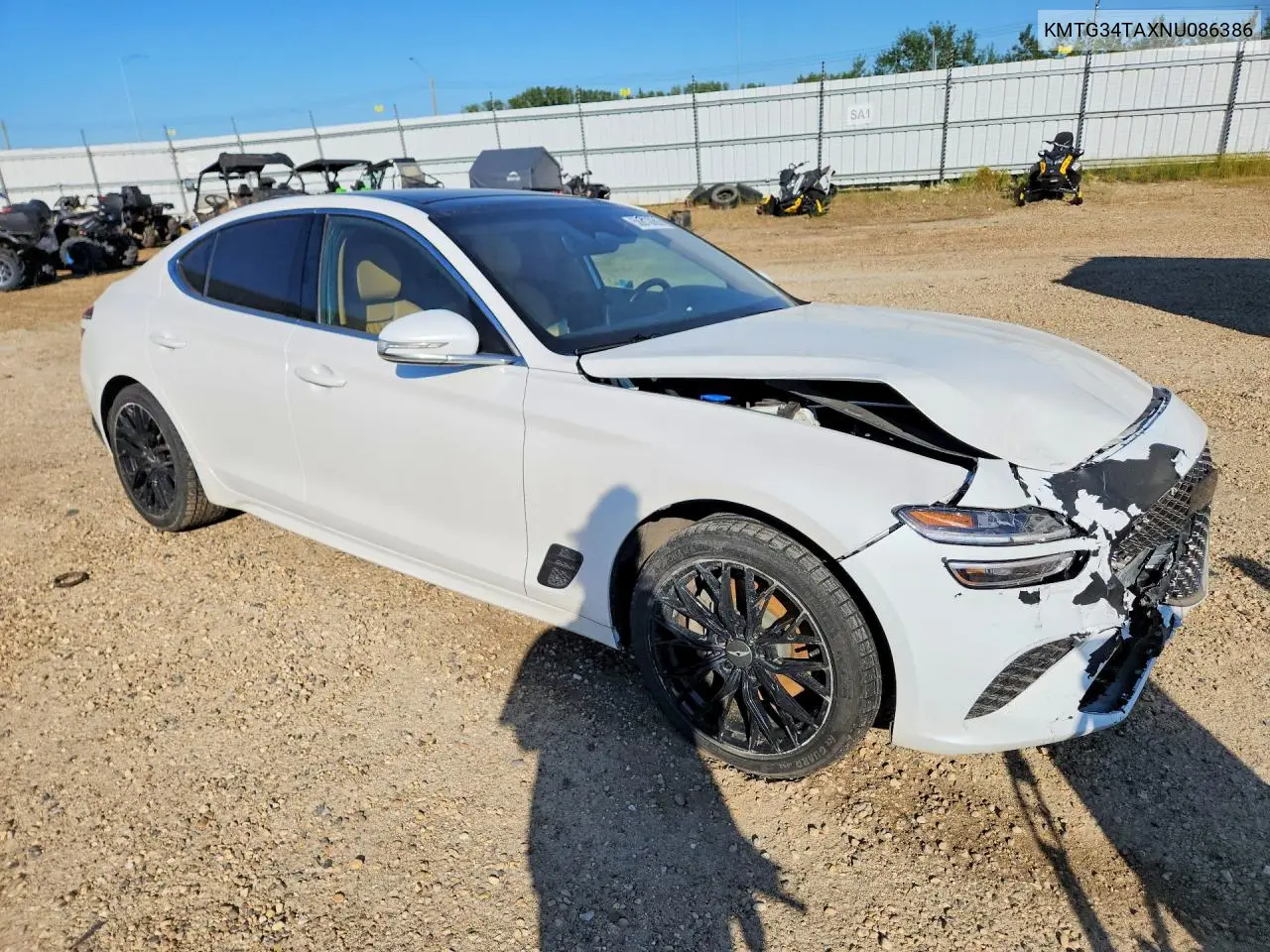 2022 Genesis G70 2.0T VIN: KMTG34TAXNU086386 Lot: 58843886
