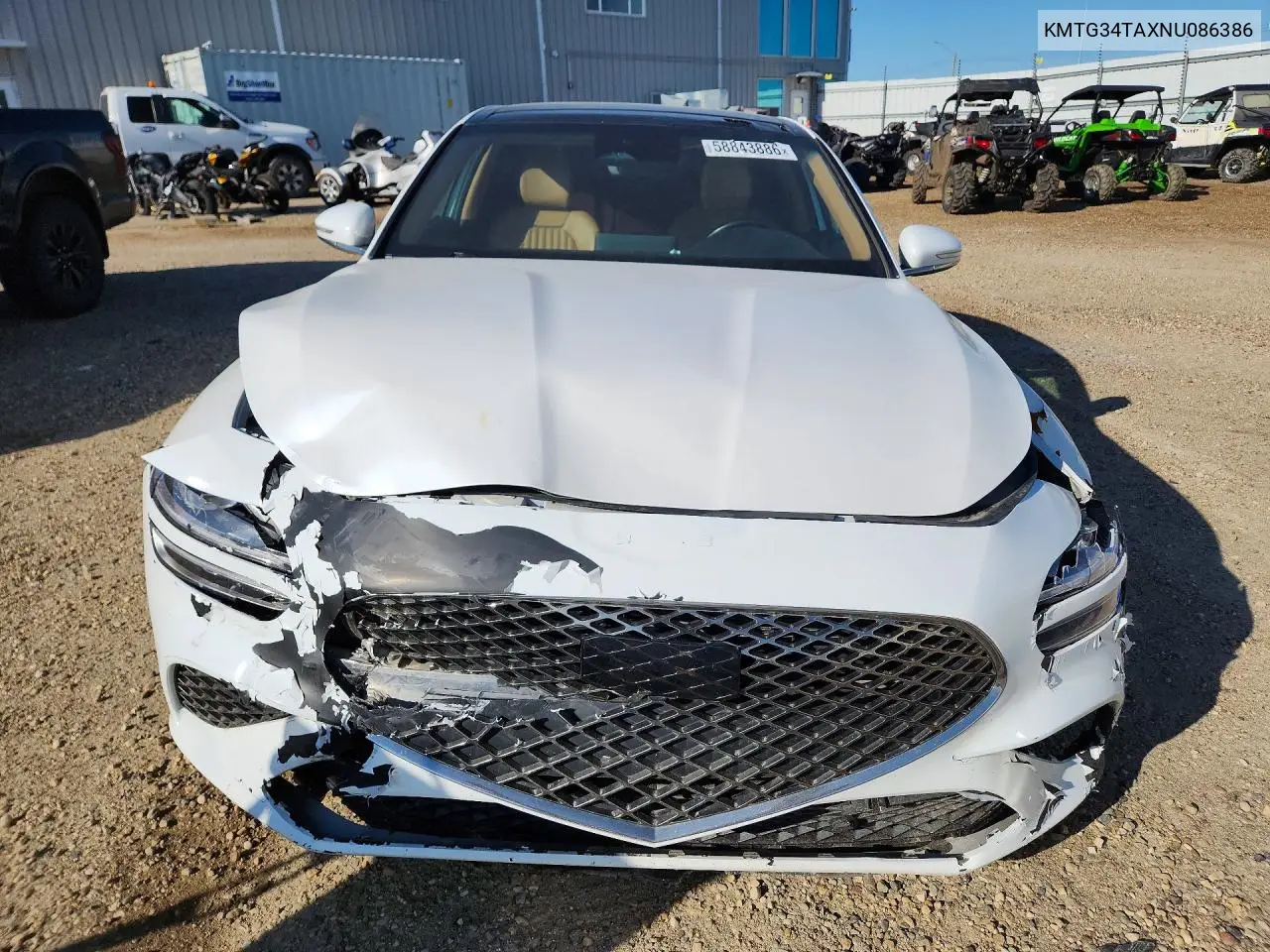 2022 Genesis G70 2.0T VIN: KMTG34TAXNU086386 Lot: 58843886