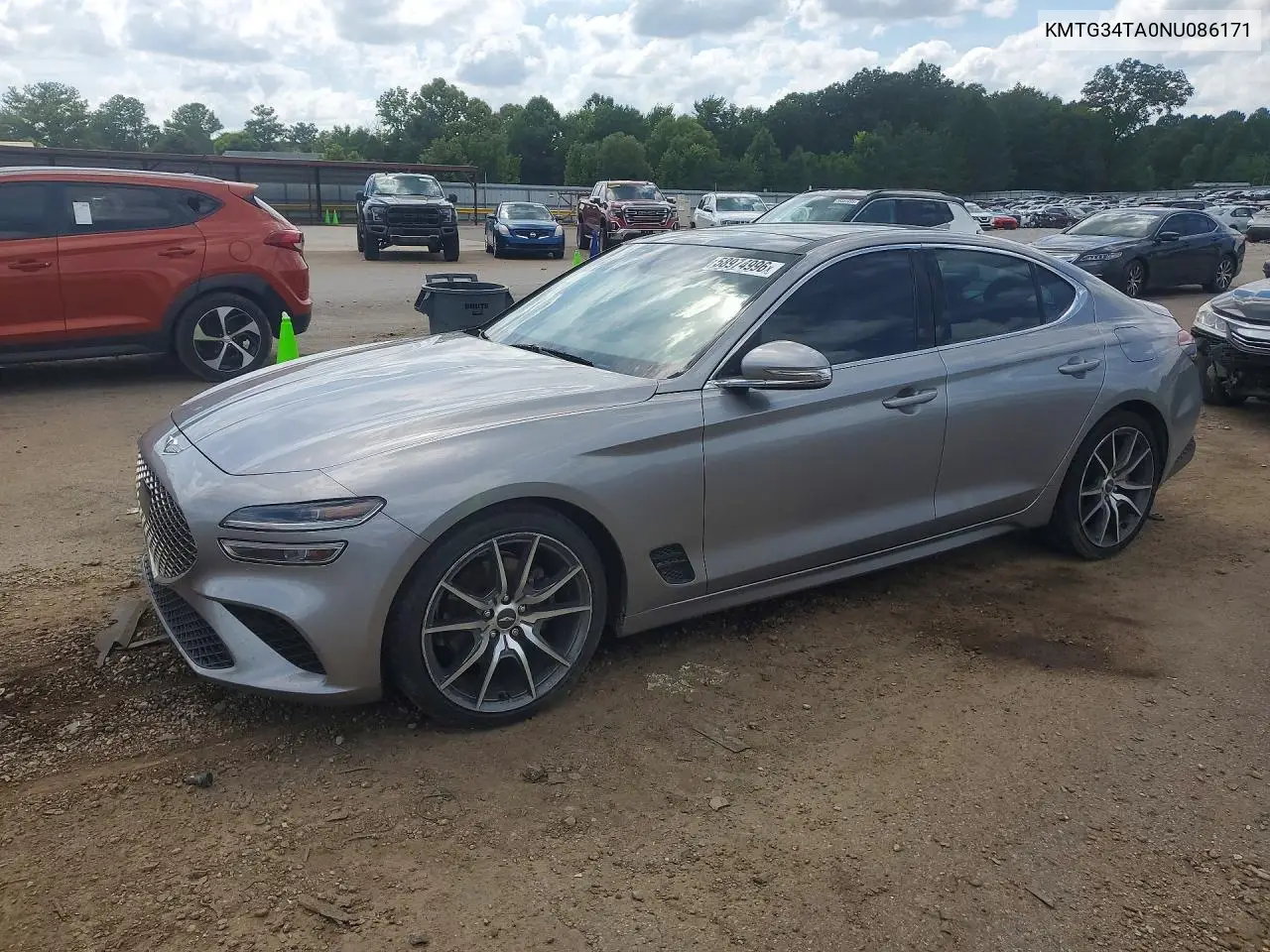 2022 Genesis G70 2.0T VIN: KMTG34TA0NU086171 Lot: 58974996