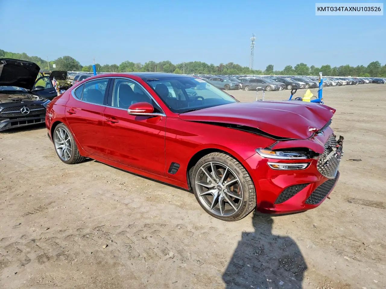 2022 Genesis G70 2.0T VIN: KMTG34TAXNU103526 Lot: 59628586