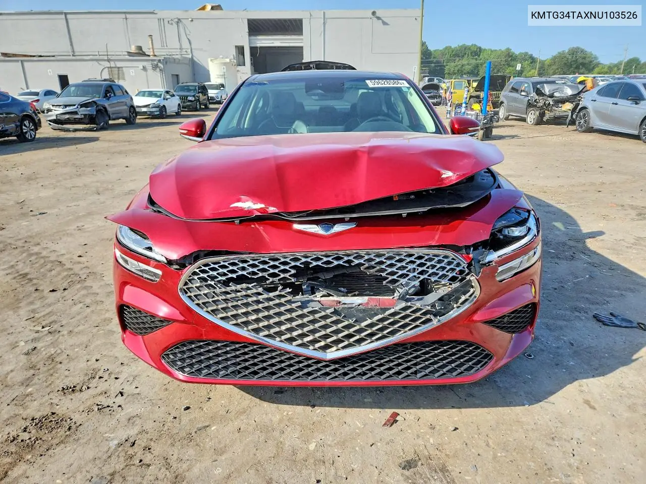 2022 Genesis G70 2.0T VIN: KMTG34TAXNU103526 Lot: 59628586