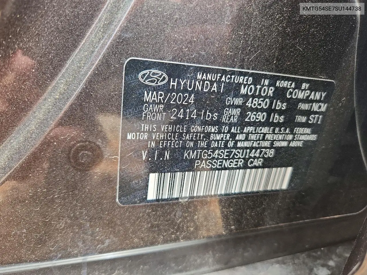 2025 Genesis G70 VIN: KMTG54SE7SU144738 Lot: 59769616