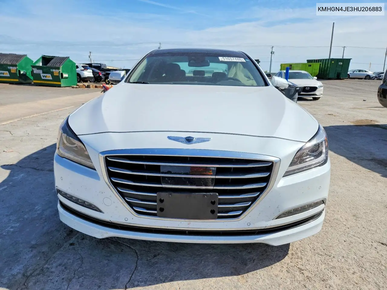 2017 Genesis G80 3.8 VIN: KMHGN4JE3HU206883 Lot: 51657486