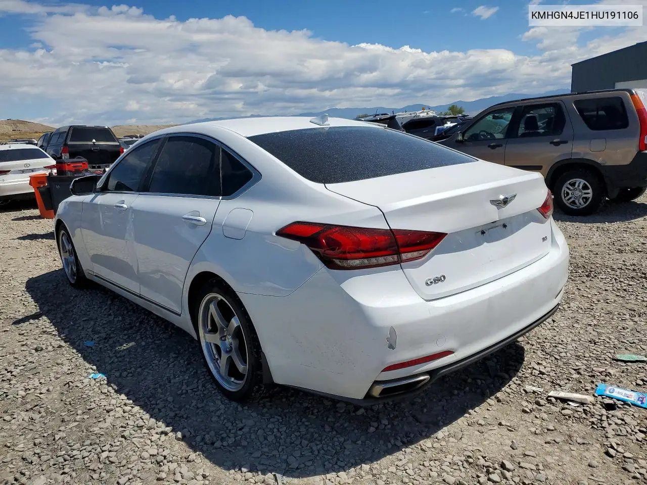 2017 Genesis G80 3.8 VIN: KMHGN4JE1HU191106 Lot: 54489766