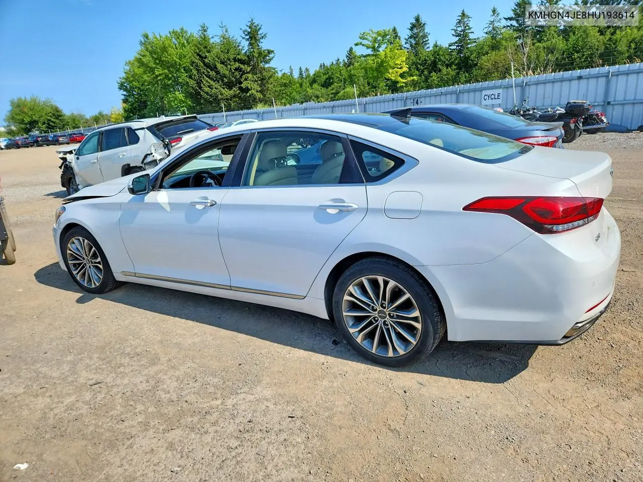 2017 Genesis G80 3.8 VIN: KMHGN4JE8HU193614 Lot: 61395726