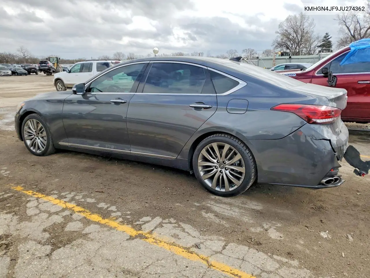 2018 Genesis G80 5.0 Ultimate VIN: KMHGN4JF9JU274362 Lot: 41865596
