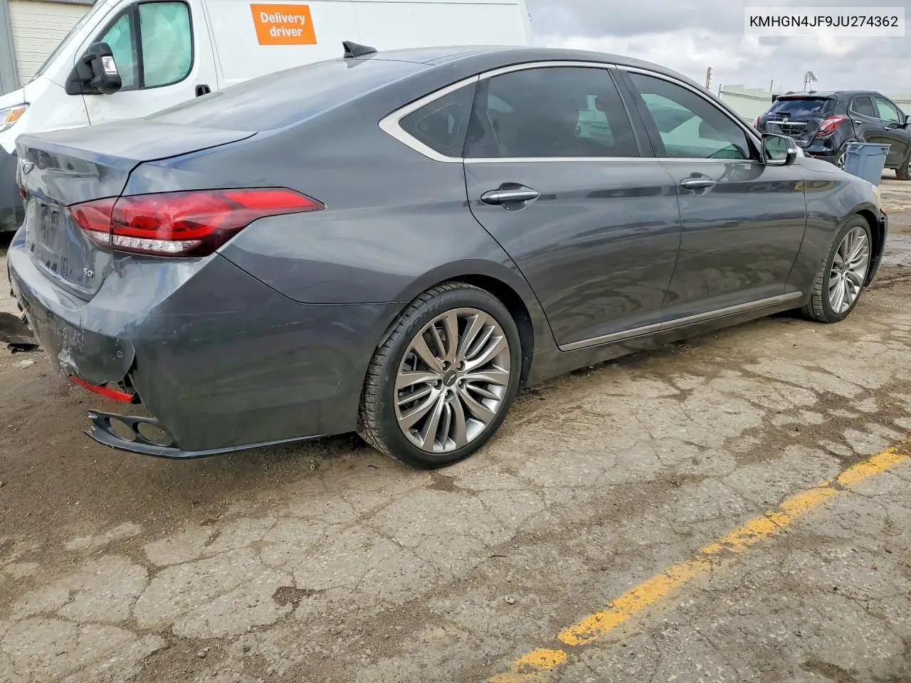 2018 Genesis G80 5.0 Ultimate VIN: KMHGN4JF9JU274362 Lot: 41865596