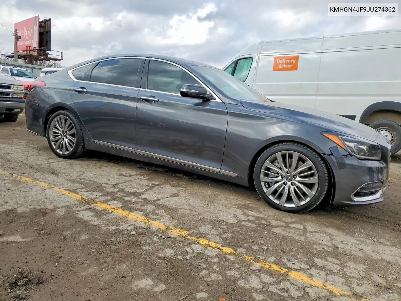 2018 Genesis G80 5.0 Ultimate VIN: KMHGN4JF9JU274362 Lot: 41865596