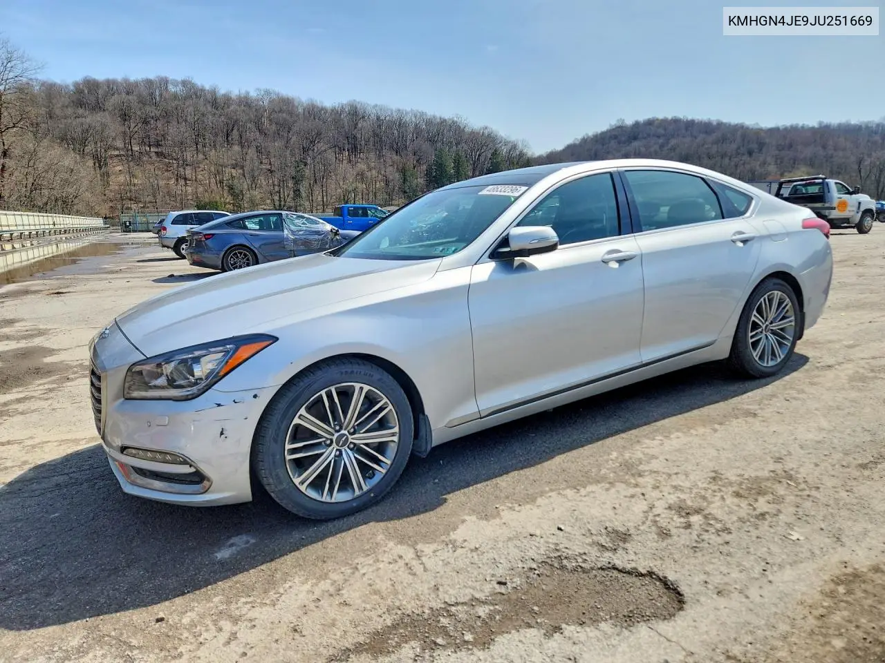 2018 Genesis G80 3.8 VIN: KMHGN4JE9JU251669 Lot: 48633296
