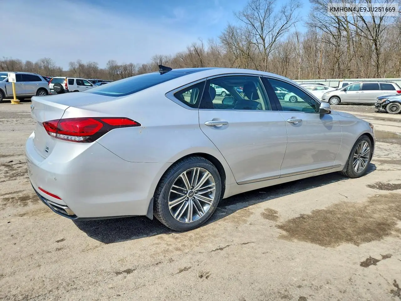 2018 Genesis G80 3.8 VIN: KMHGN4JE9JU251669 Lot: 48633296