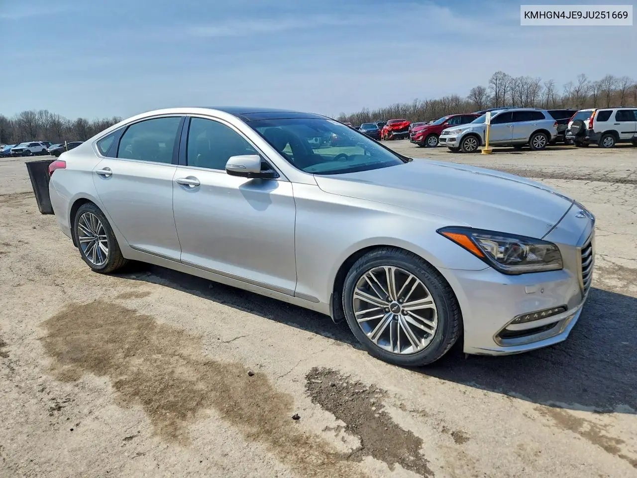 2018 Genesis G80 3.8 VIN: KMHGN4JE9JU251669 Lot: 48633296