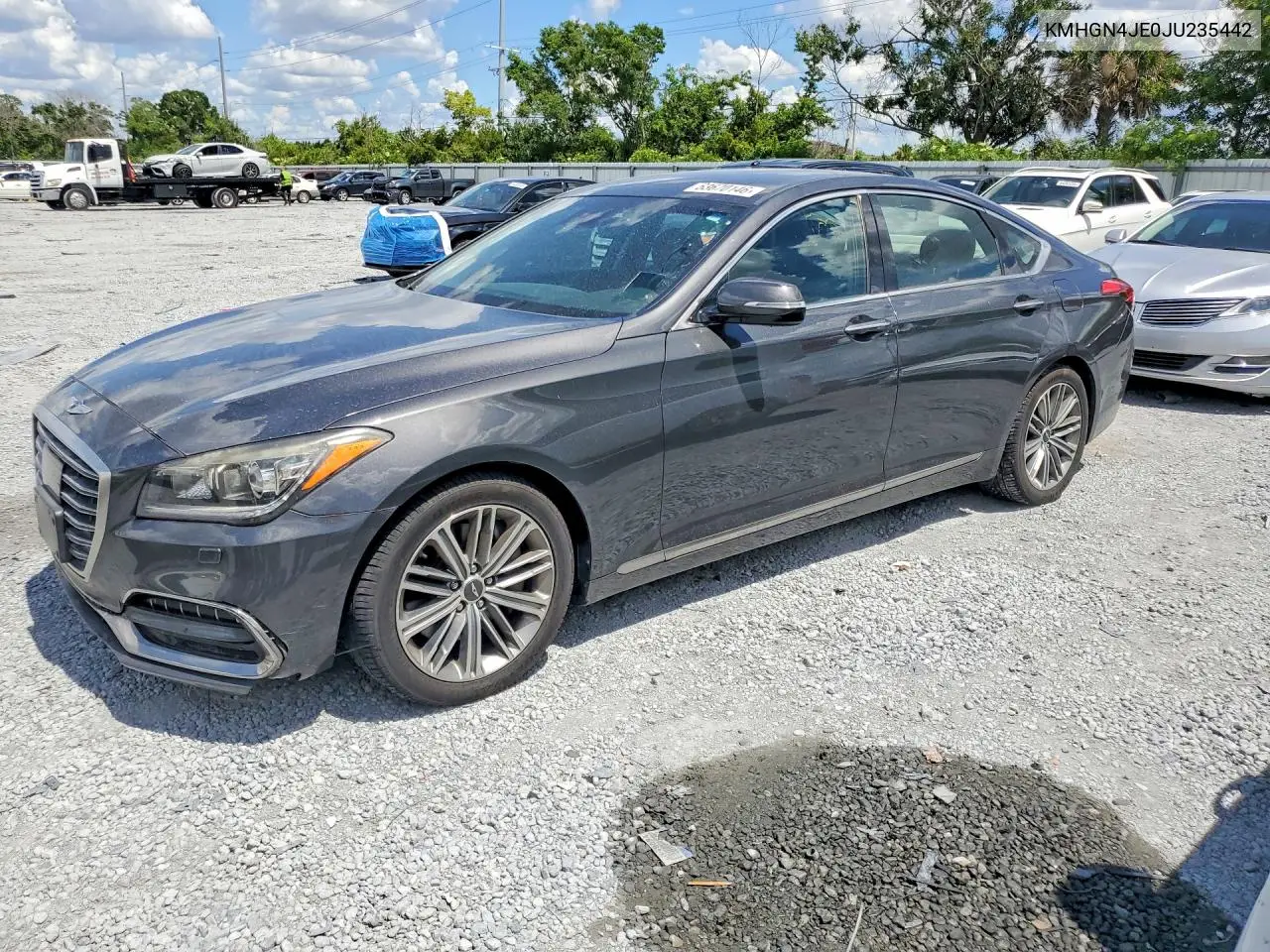 2018 Genesis G80 3.8 VIN: KMHGN4JE0JU235442 Lot: 53670146
