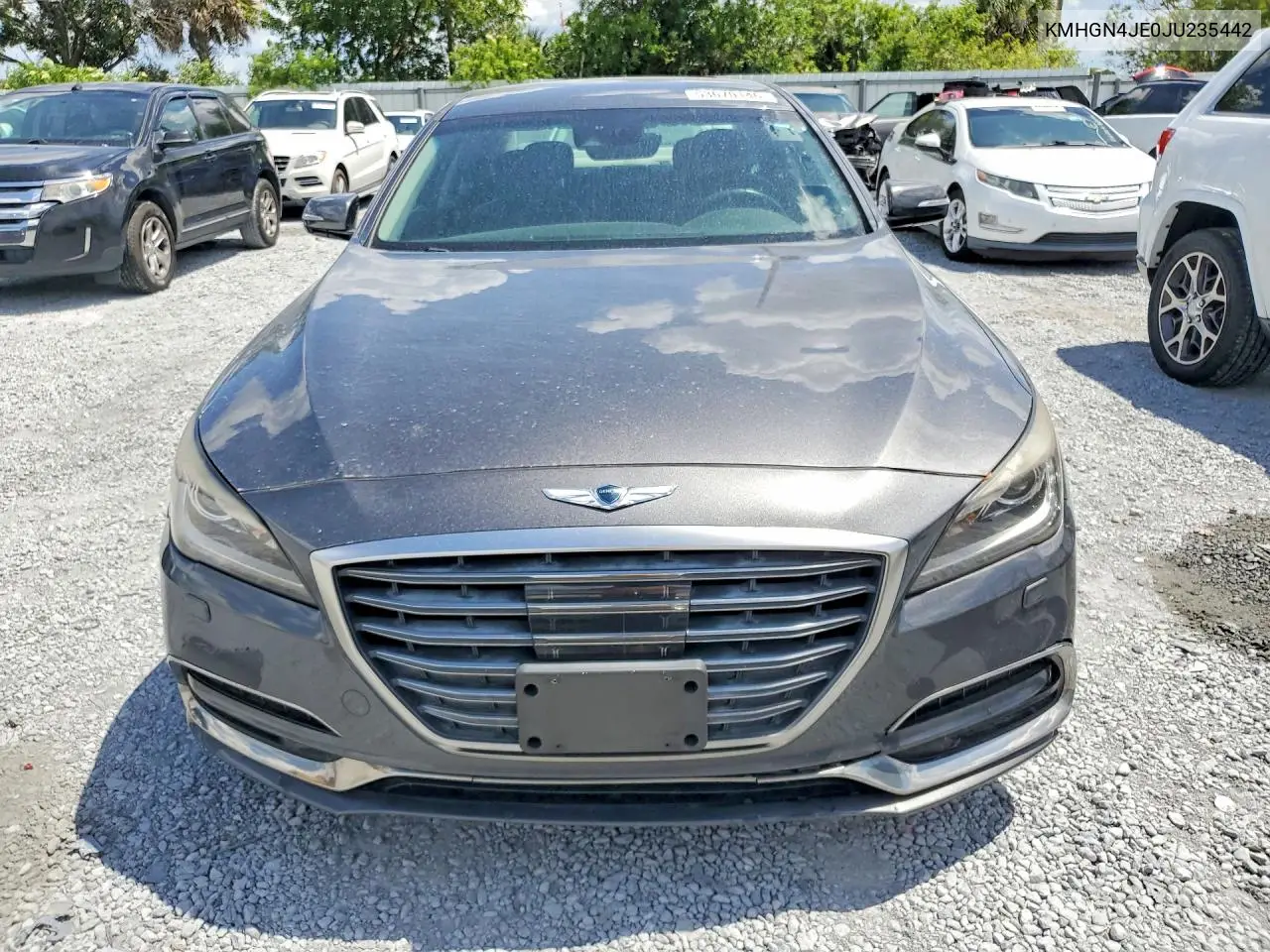 2018 Genesis G80 3.8 VIN: KMHGN4JE0JU235442 Lot: 53670146