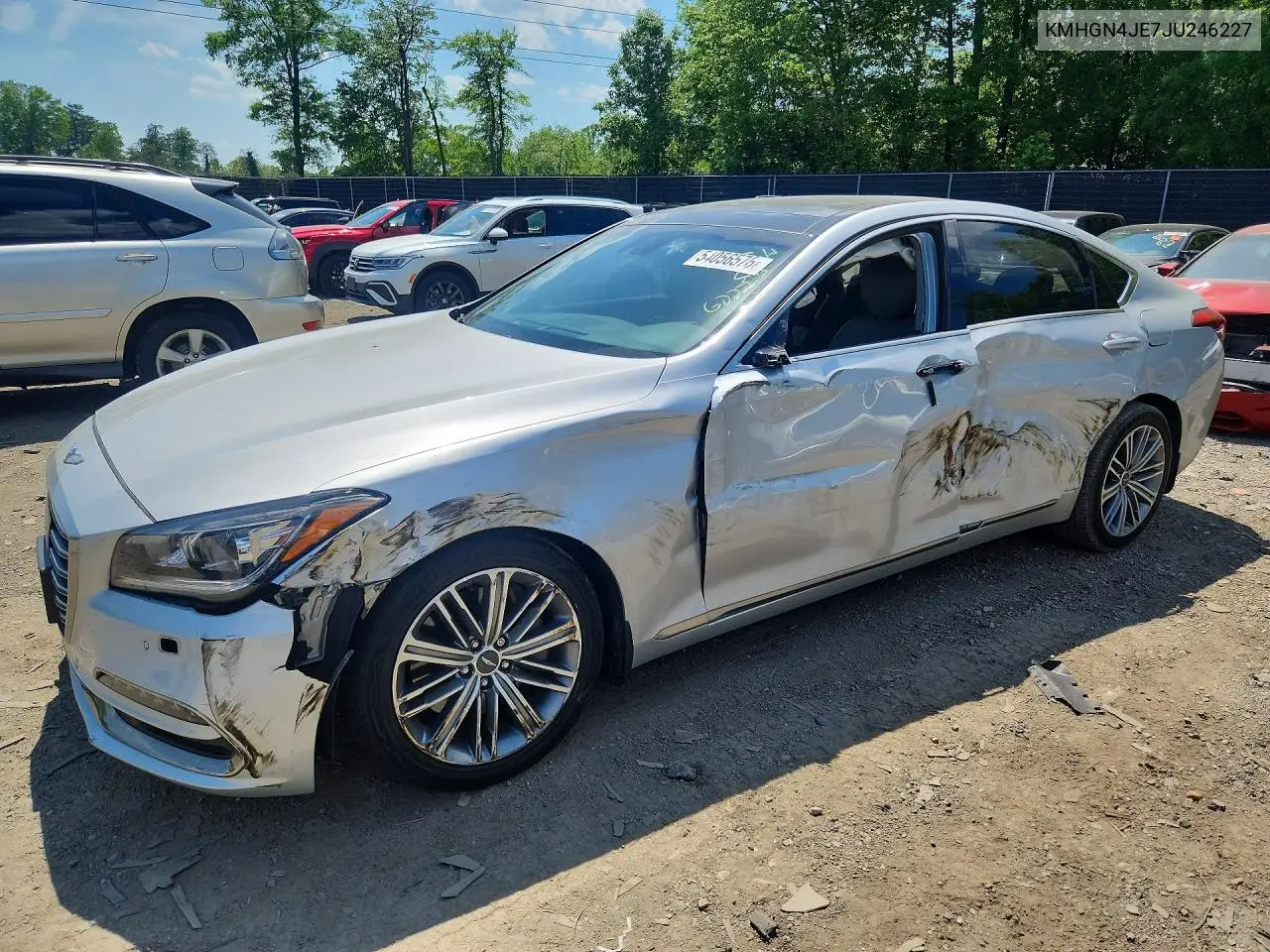 2018 Genesis G80 3.8 VIN: KMHGN4JE7JU246227 Lot: 54056576