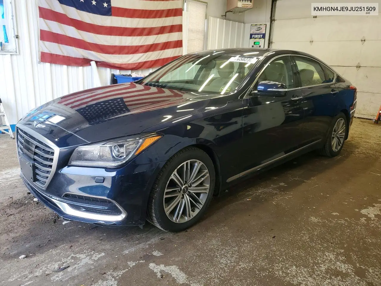 2018 Genesis G80 3.8 VIN: KMHGN4JE9JU251509 Lot: 57650236