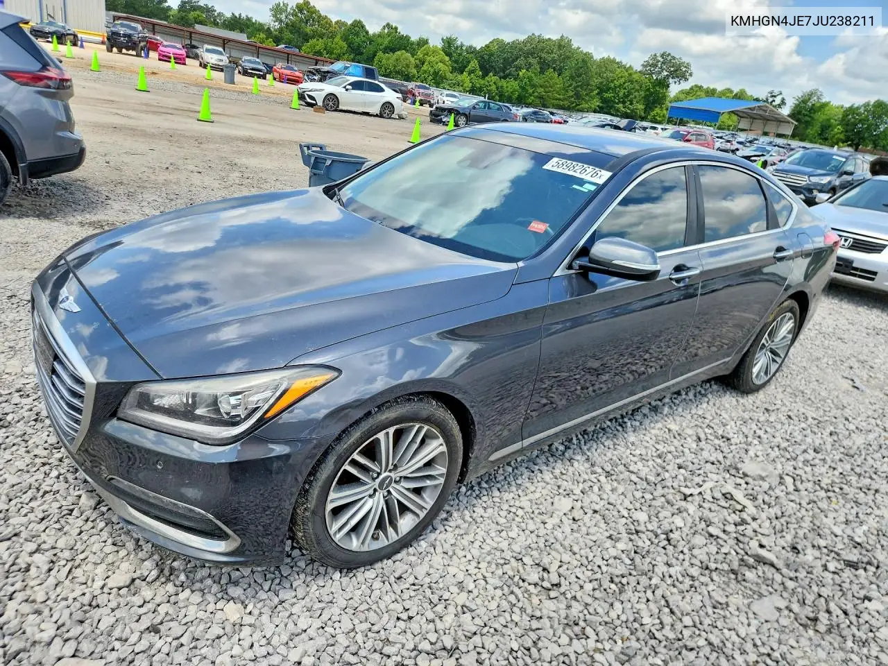 2018 Genesis G80 3.8 VIN: KMHGN4JE7JU238211 Lot: 58982676