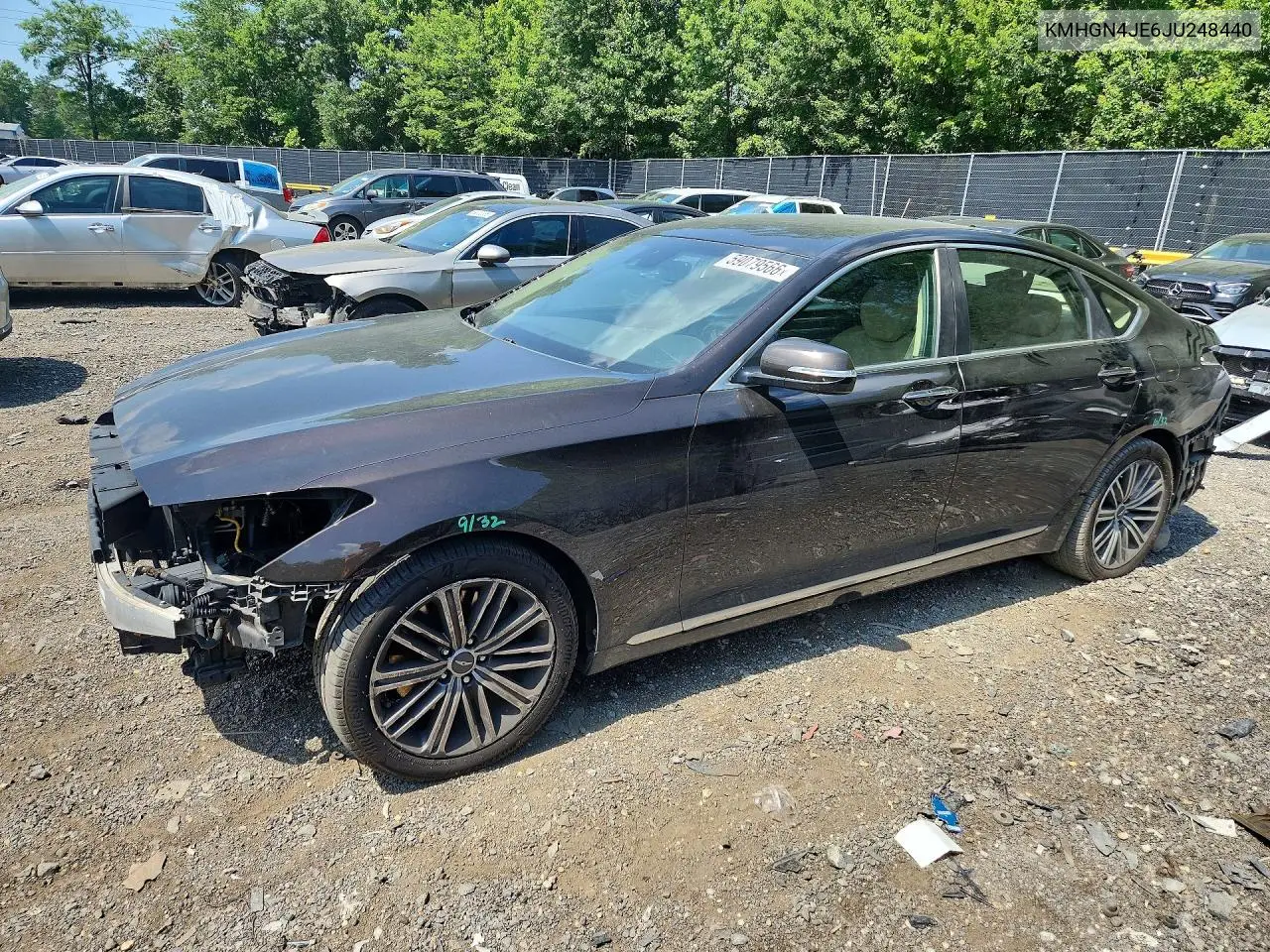 2018 Genesis G80 3.8 VIN: KMHGN4JE6JU248440 Lot: 59079566
