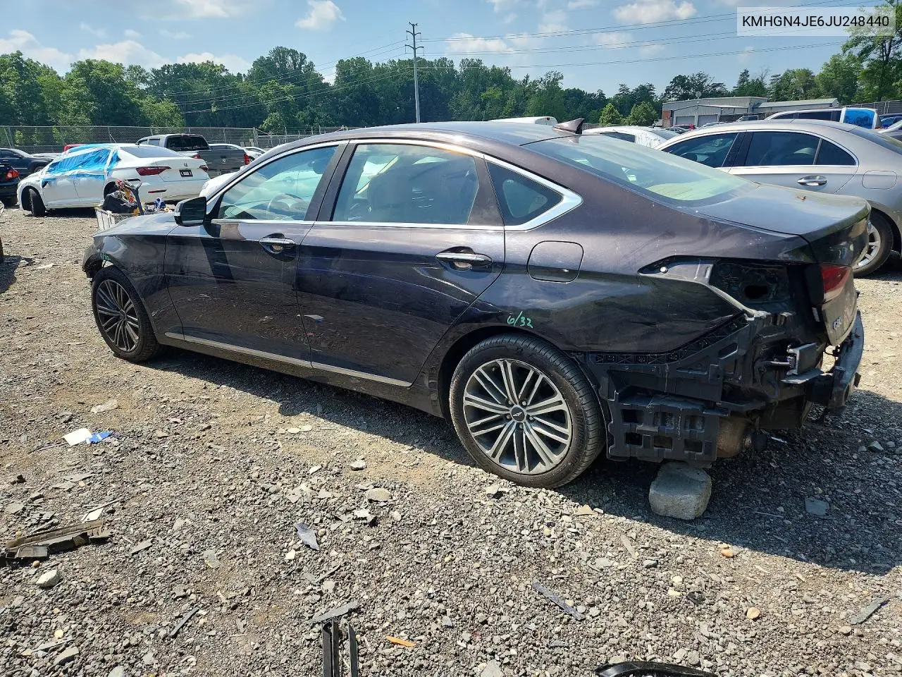 2018 Genesis G80 3.8 VIN: KMHGN4JE6JU248440 Lot: 59079566