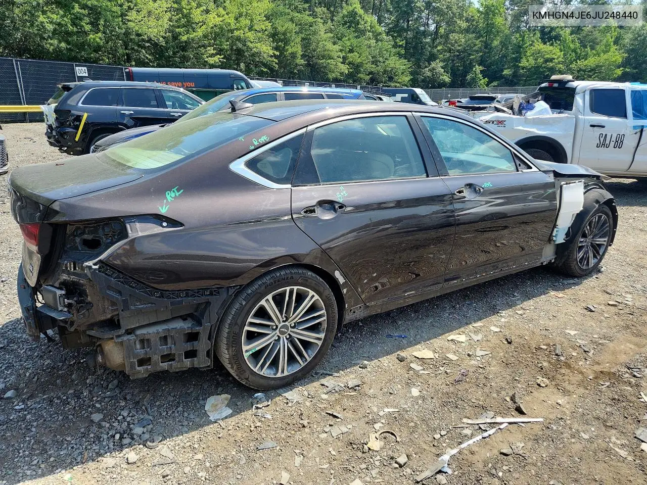 2018 Genesis G80 3.8 VIN: KMHGN4JE6JU248440 Lot: 59079566