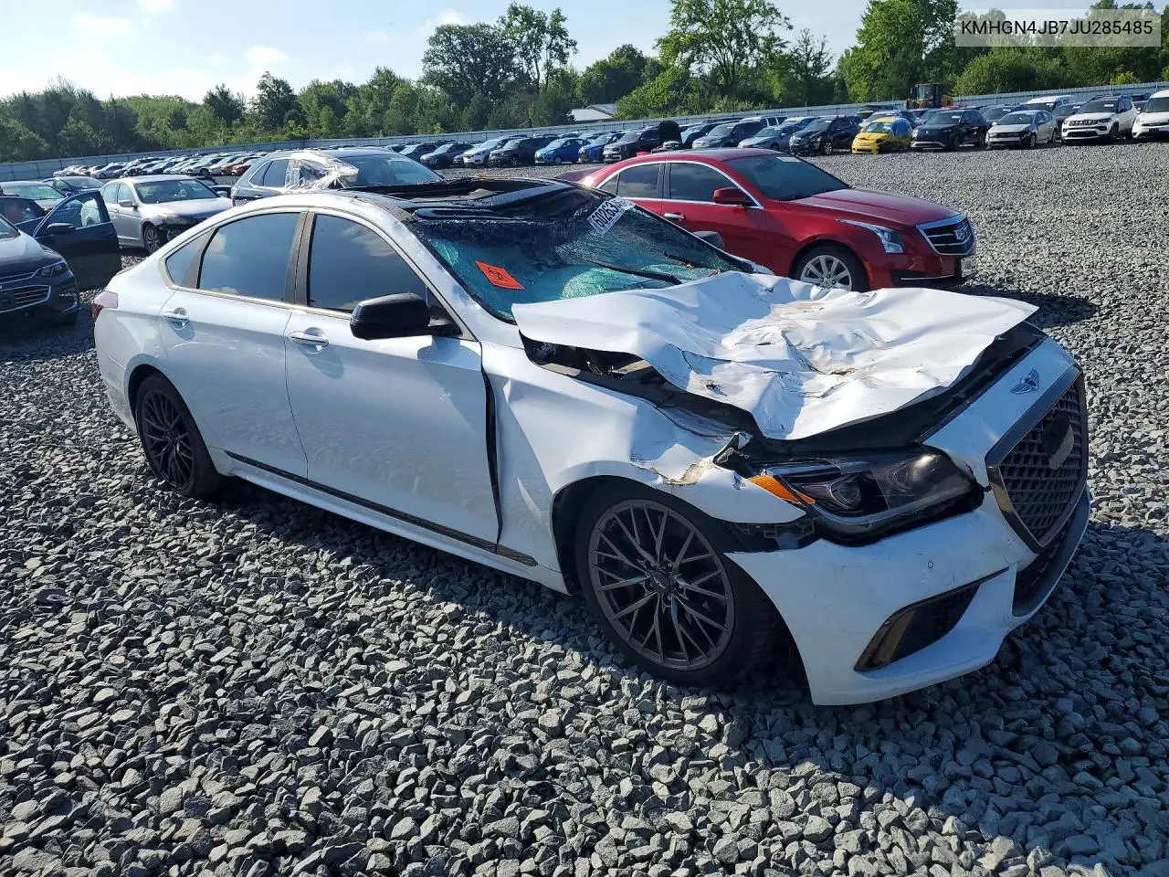 2018 Genesis G80 Sport VIN: KMHGN4JB7JU285485 Lot: 60263846
