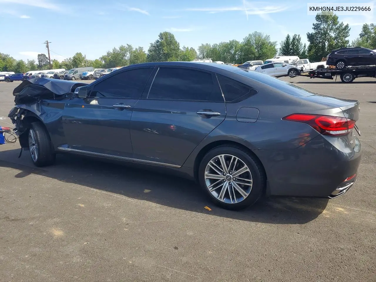 2018 Genesis G80 3.8 VIN: KMHGN4JE3JU229666 Lot: 60494096