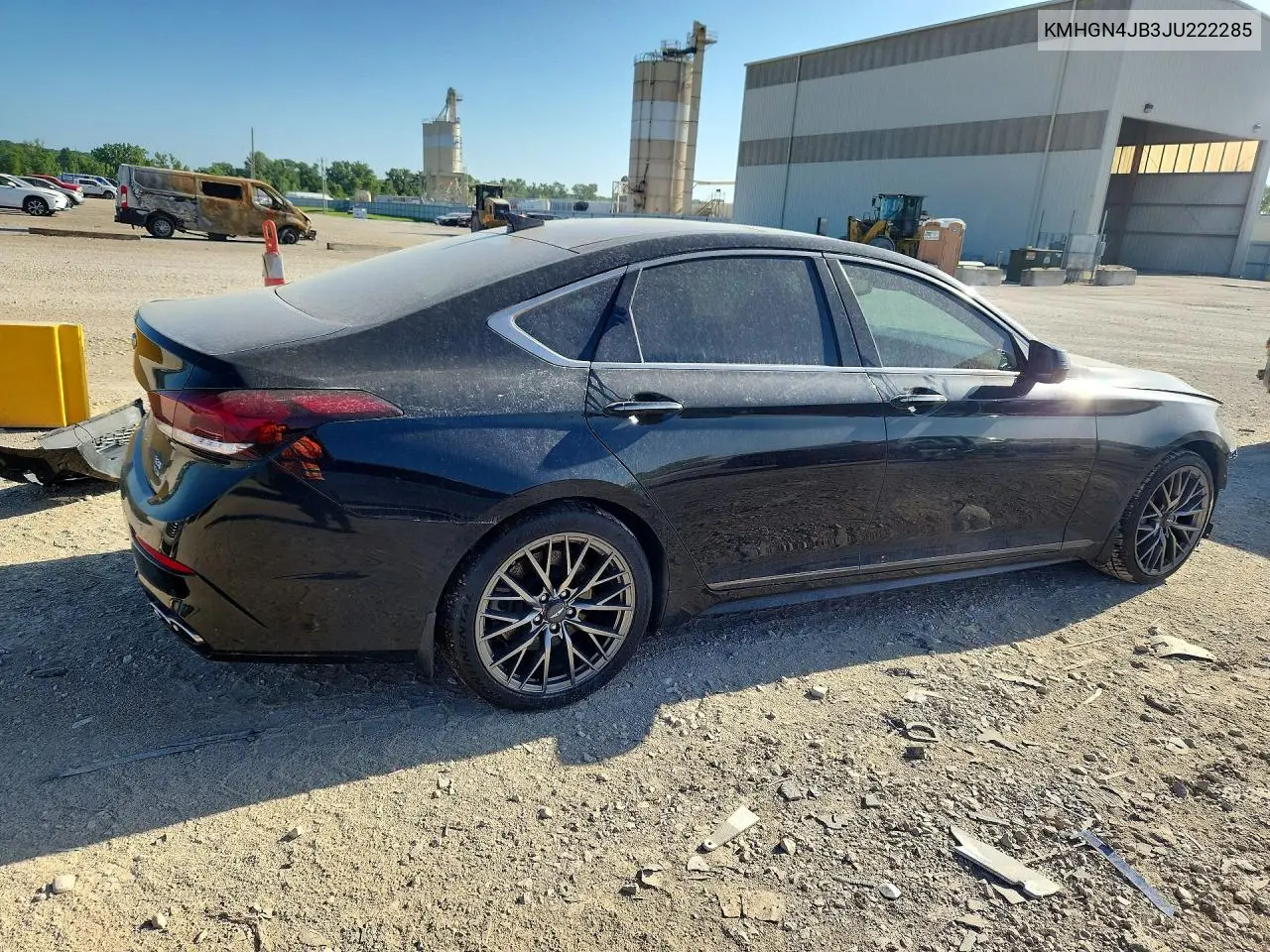 2018 Genesis G80 Sport VIN: KMHGN4JB3JU222285 Lot: 61609526