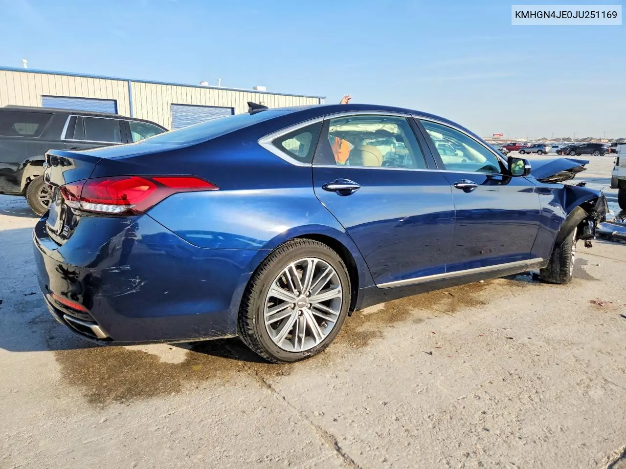 2018 Genesis G80 3.8 VIN: KMHGN4JE0JU251169 Lot: 79847915