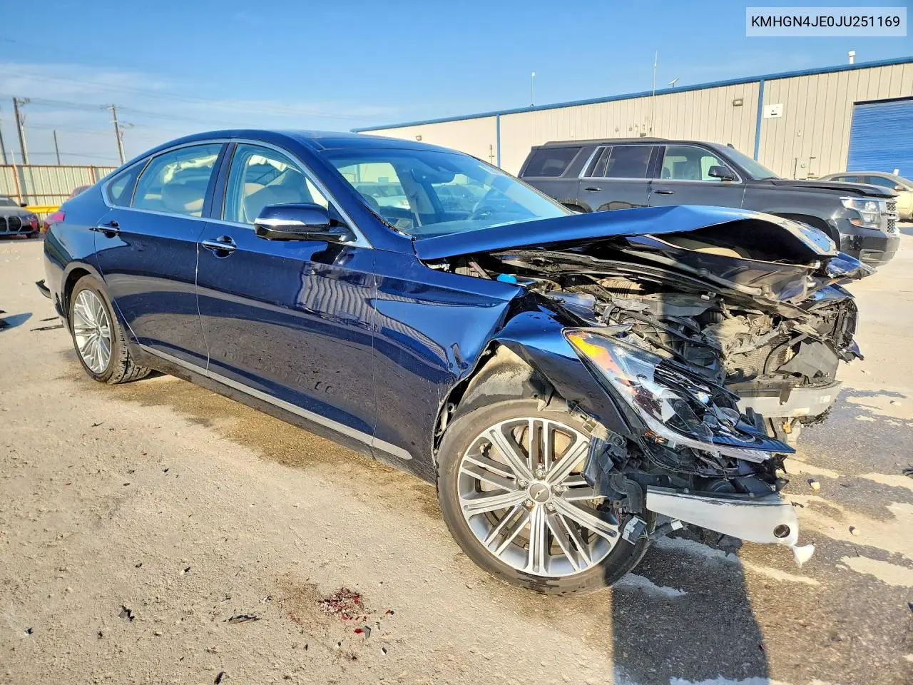 2018 Genesis G80 3.8 VIN: KMHGN4JE0JU251169 Lot: 79847915